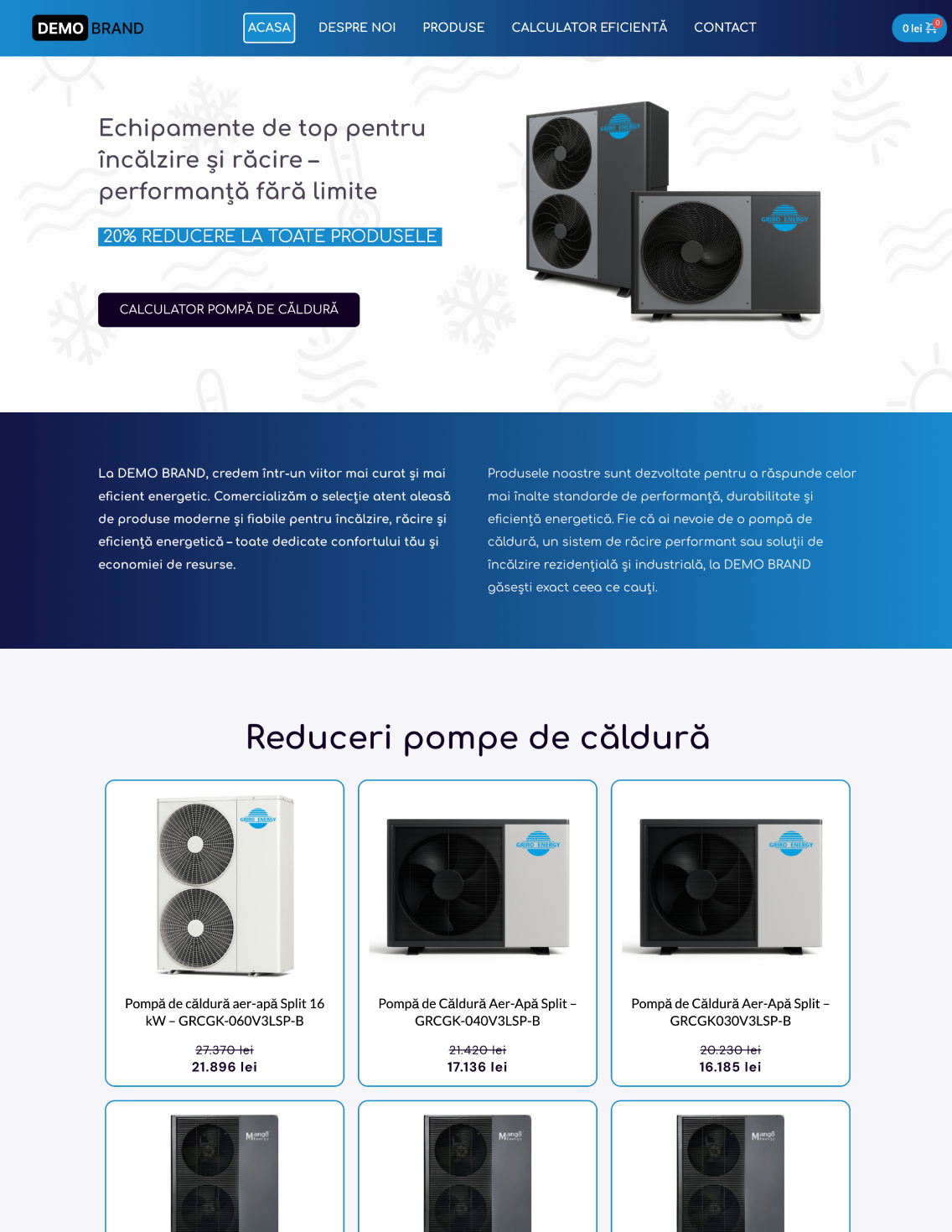 Platformă eCommerce „la cheie” GRIRO Energy